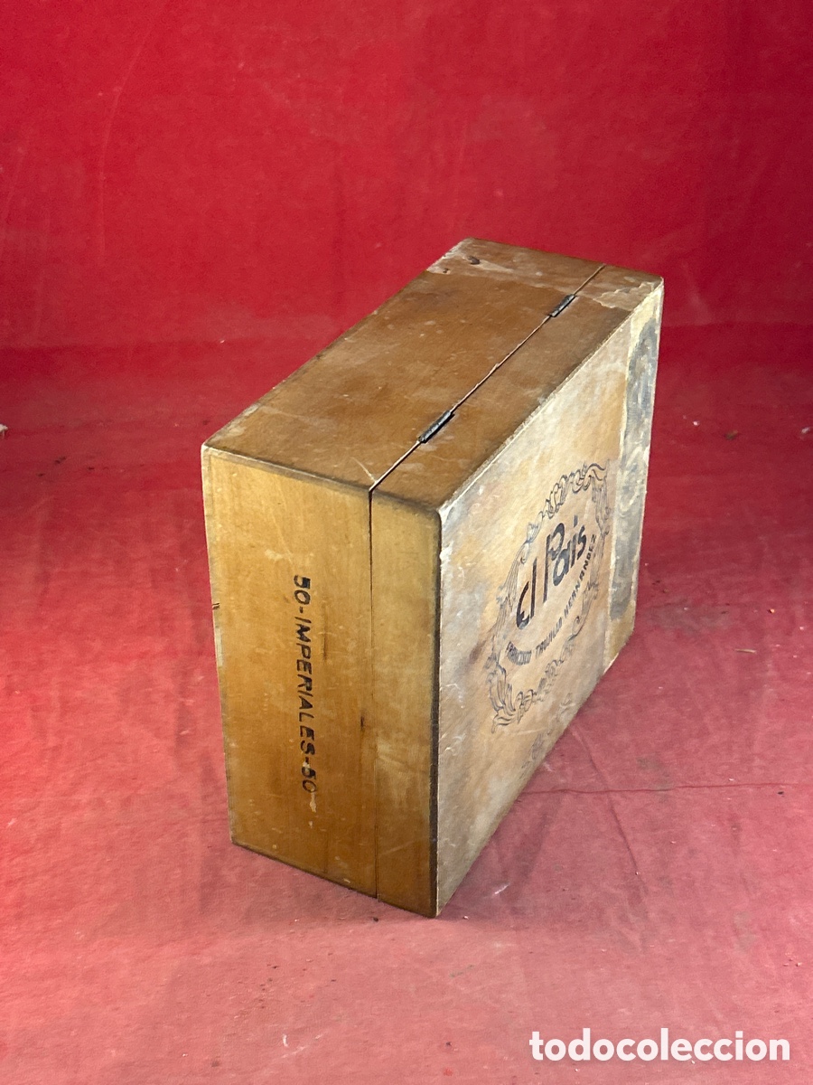 Antig&uuml;edades: CAJA DE MADERA 50 IMPERIALES EL PA&Iacute;S - Foto 3