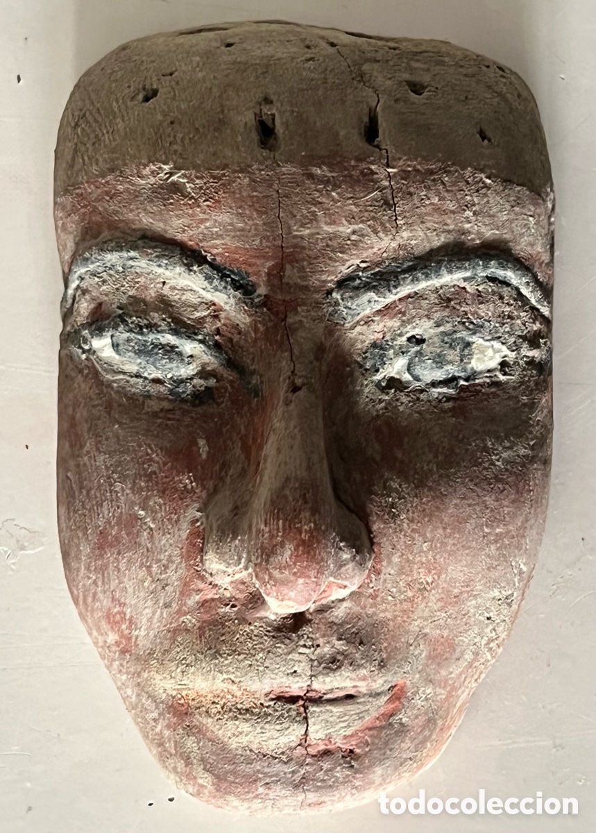 Antig&uuml;edades: Pharaonic Mask (M&aacute;scara de madera policromada) - Foto 2