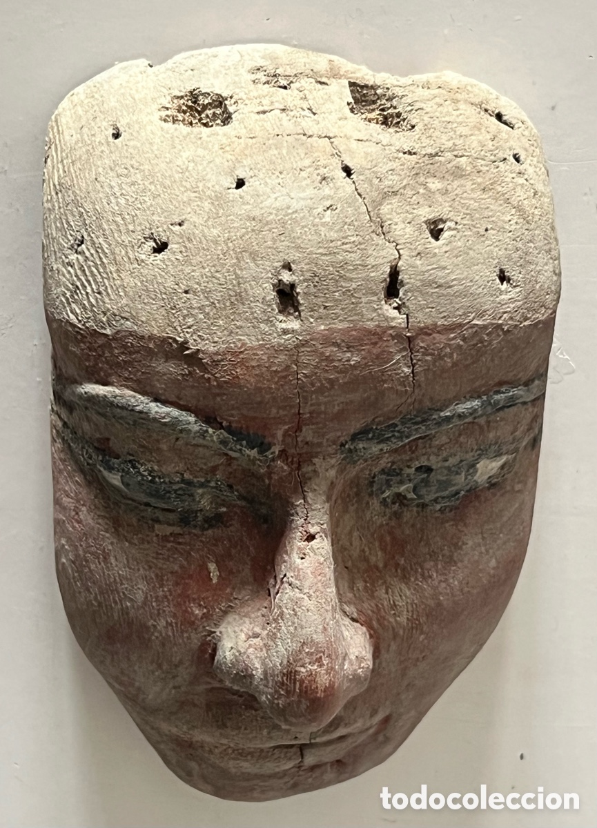 Antig&uuml;edades: Pharaonic Mask (M&aacute;scara de madera policromada) - Foto 3