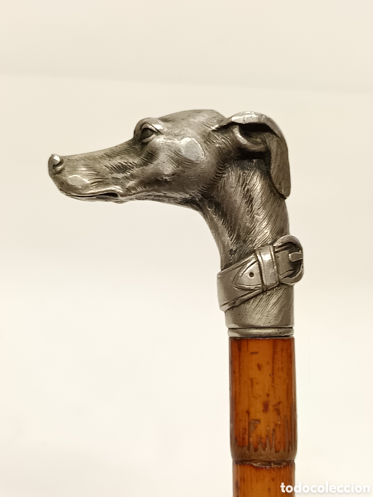 Antig&uuml;edades: Bast&oacute;n empu&ntilde;adura perro - Foto 2