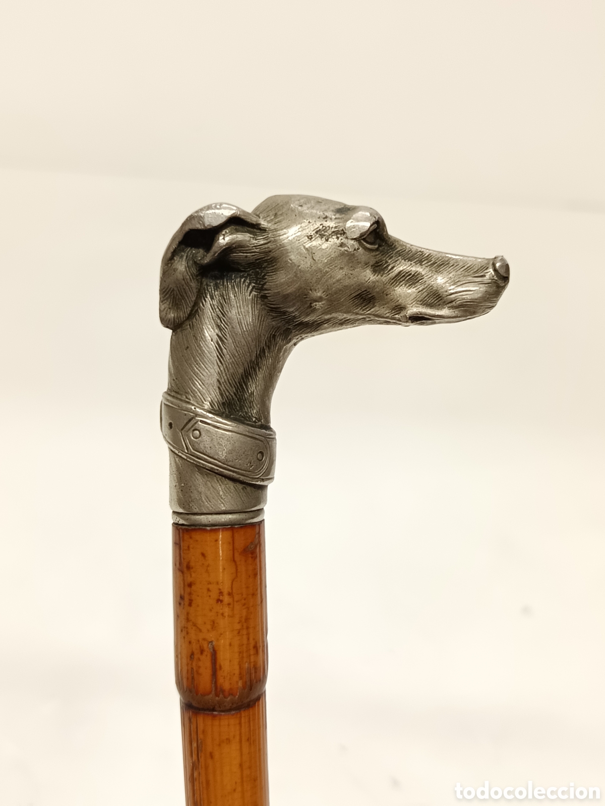 Antig&uuml;edades: Bast&oacute;n empu&ntilde;adura perro - Foto 3