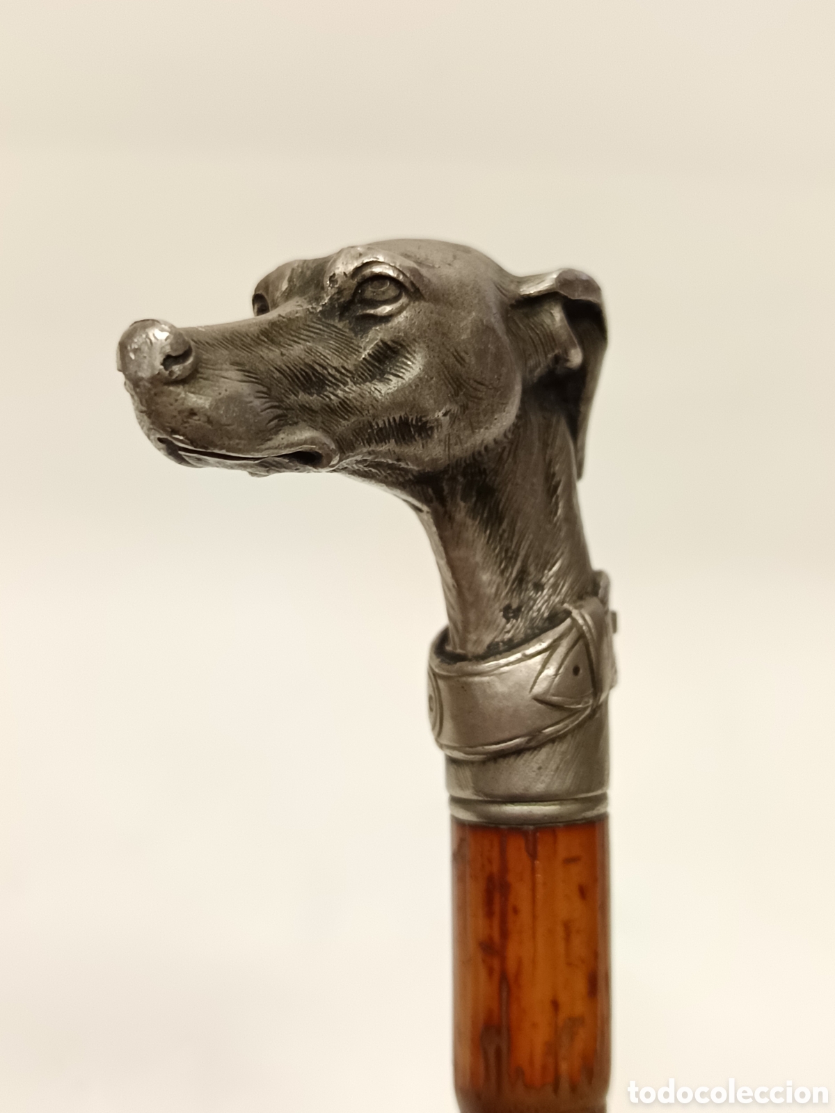 Antig&uuml;edades: Bast&oacute;n empu&ntilde;adura perro - Foto 5