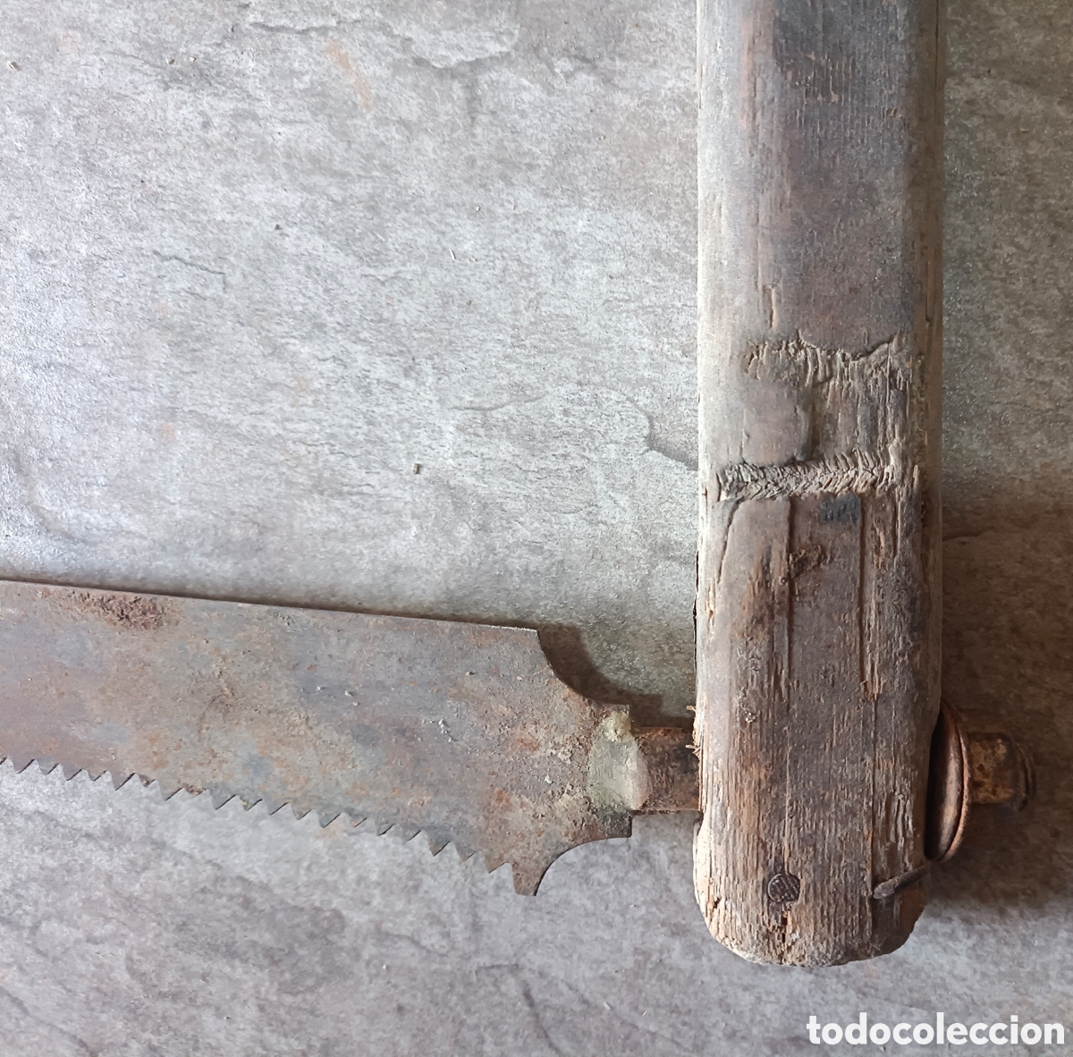 Antig&uuml;edades: Antigua sierra grande de madera - Foto 20