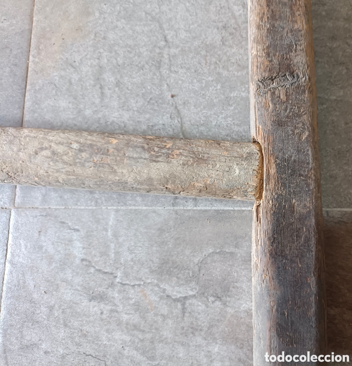 Antig&uuml;edades: Antigua sierra grande de madera - Foto 22