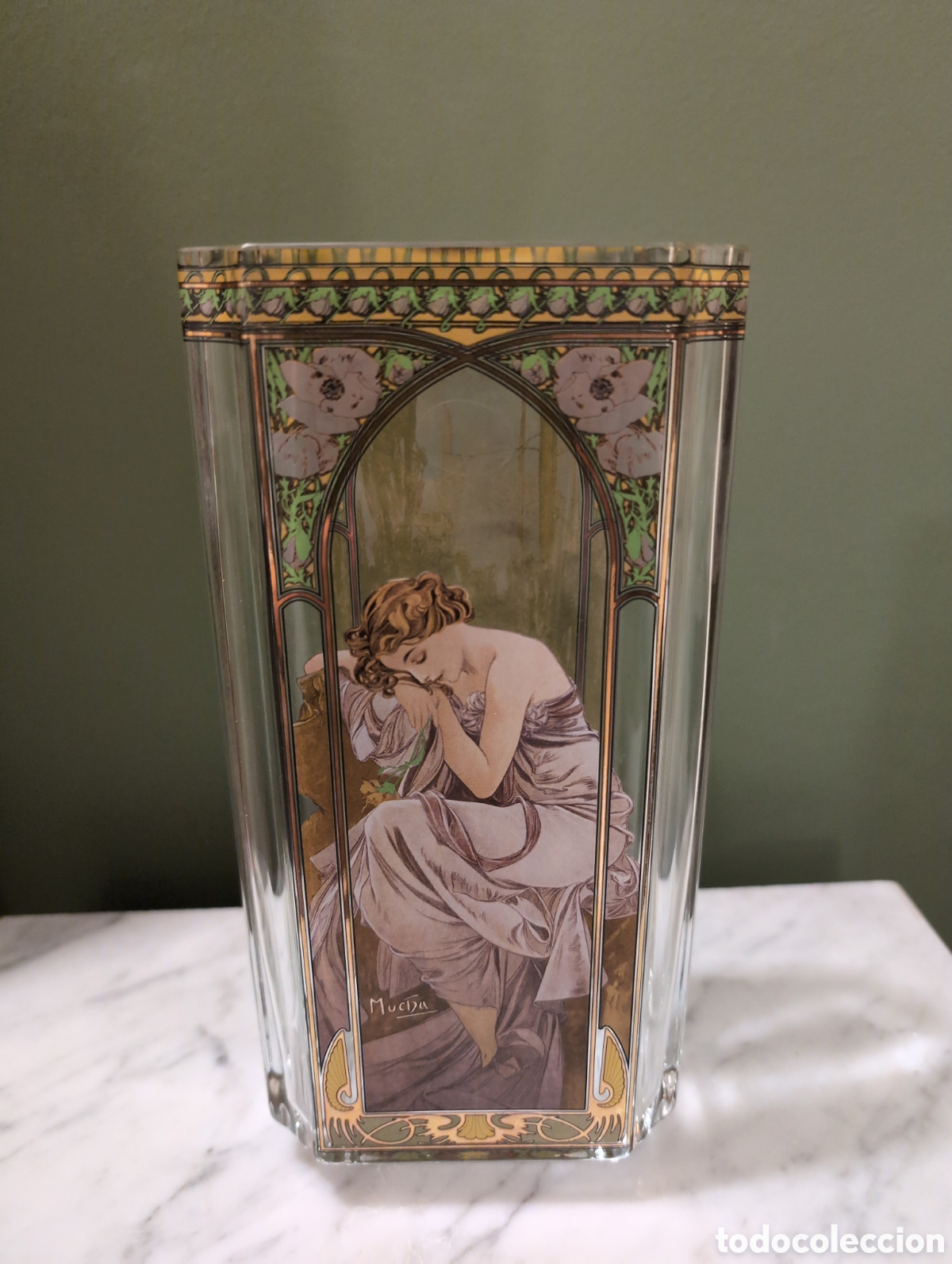 Antig&uuml;edades: Jarr&oacute;n Art Nouveau de Mucha - Foto 6