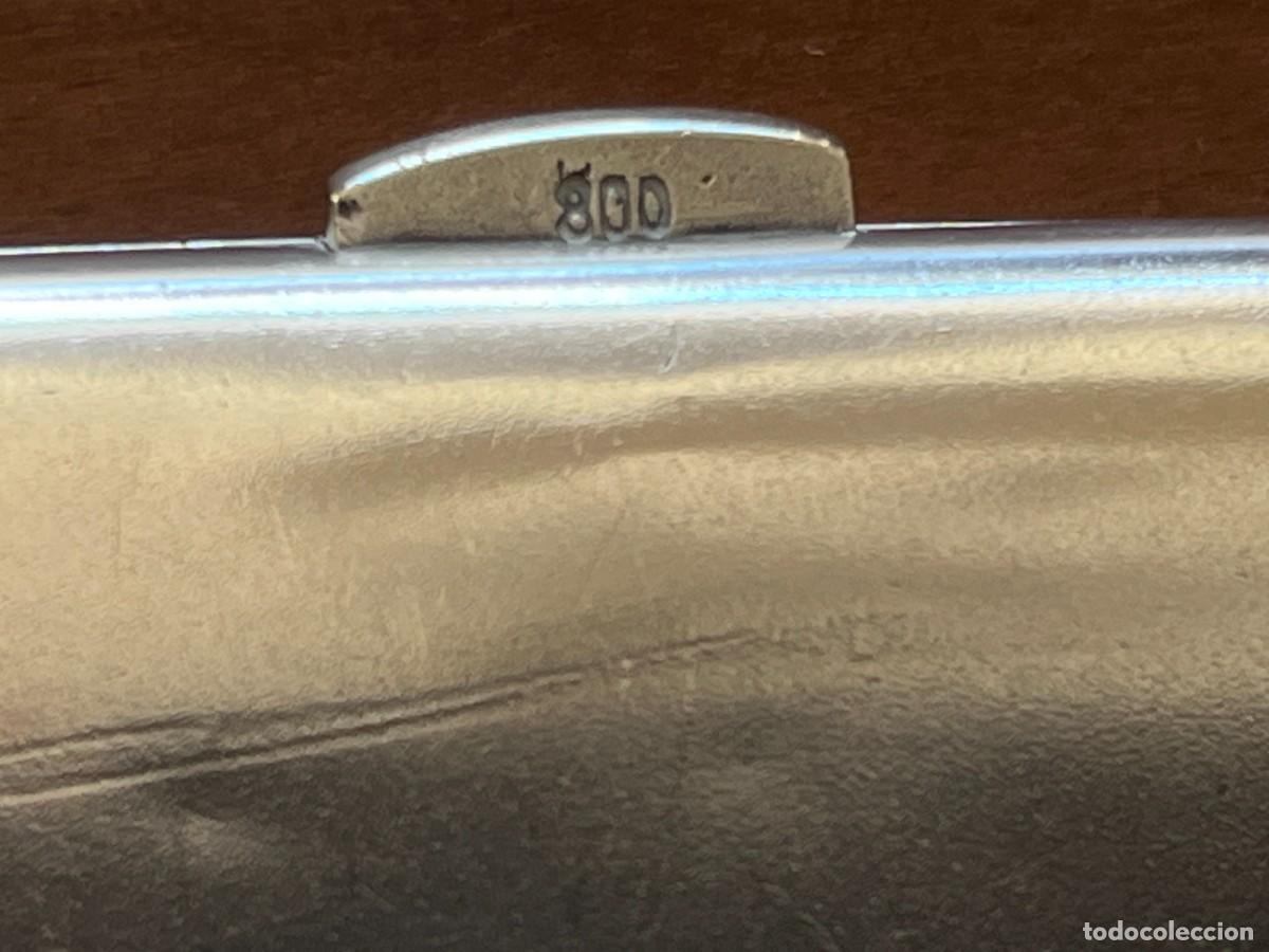 Antig&uuml;edades: ANTIGUA PITILLERA GRABADA DE PLATA 800 DE 88 GR. - Foto 3