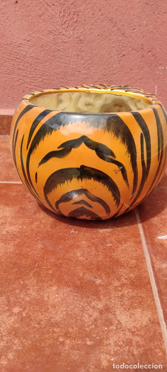 Antig&uuml;edades: MACETERO DE CER&Aacute;MICA CON FORMA DE CABEZA DE TIGRE - Foto 6