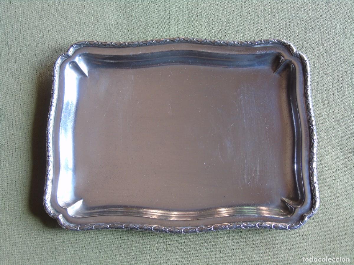 Antig&uuml;edades: BANDEJA DE ALPACA 20CM X 16CM - Foto 1