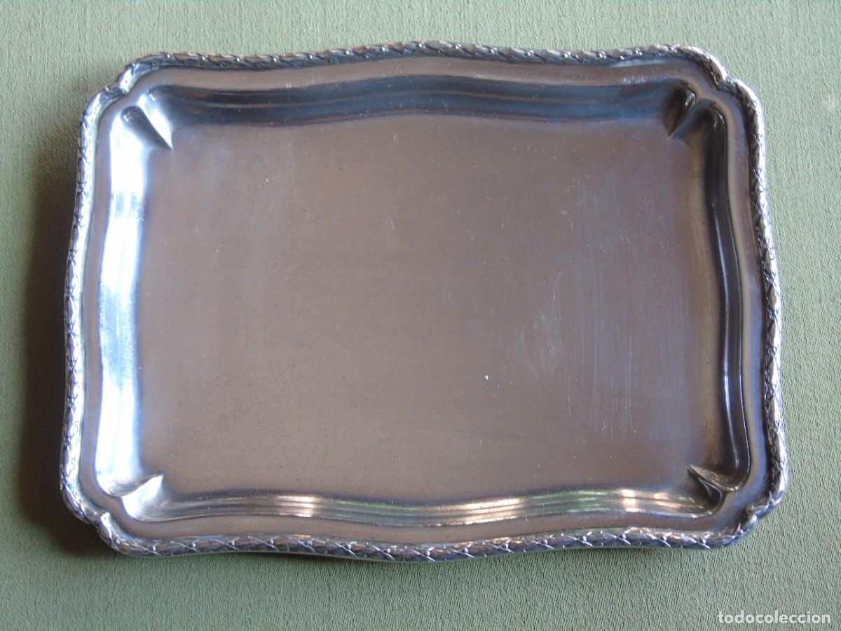 Antig&uuml;edades: BANDEJA DE ALPACA 20CM X 16CM - Foto 2