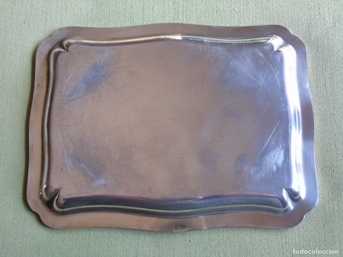 Antig&uuml;edades: BANDEJA DE ALPACA 20CM X 16CM - Foto 4