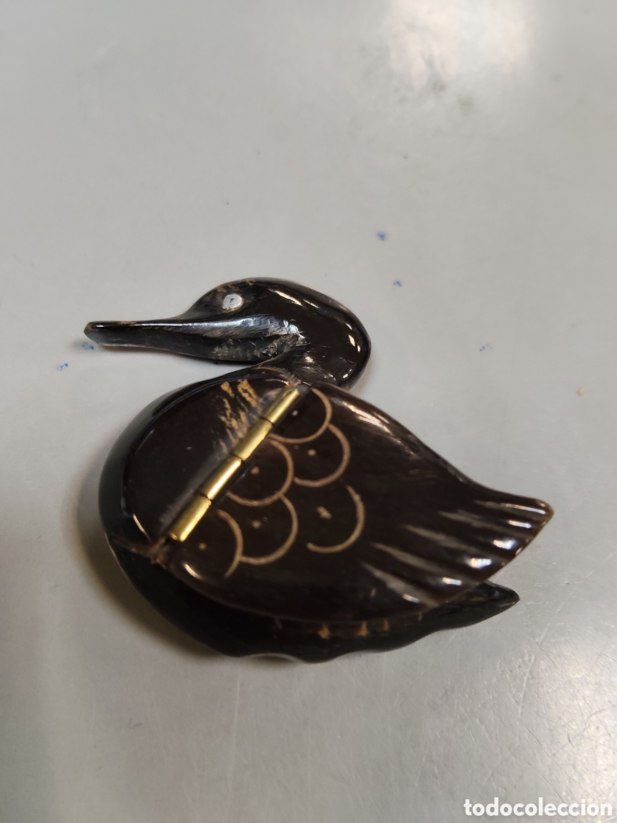 Antig&uuml;edades: Pastillero de madera PATO - Foto 2