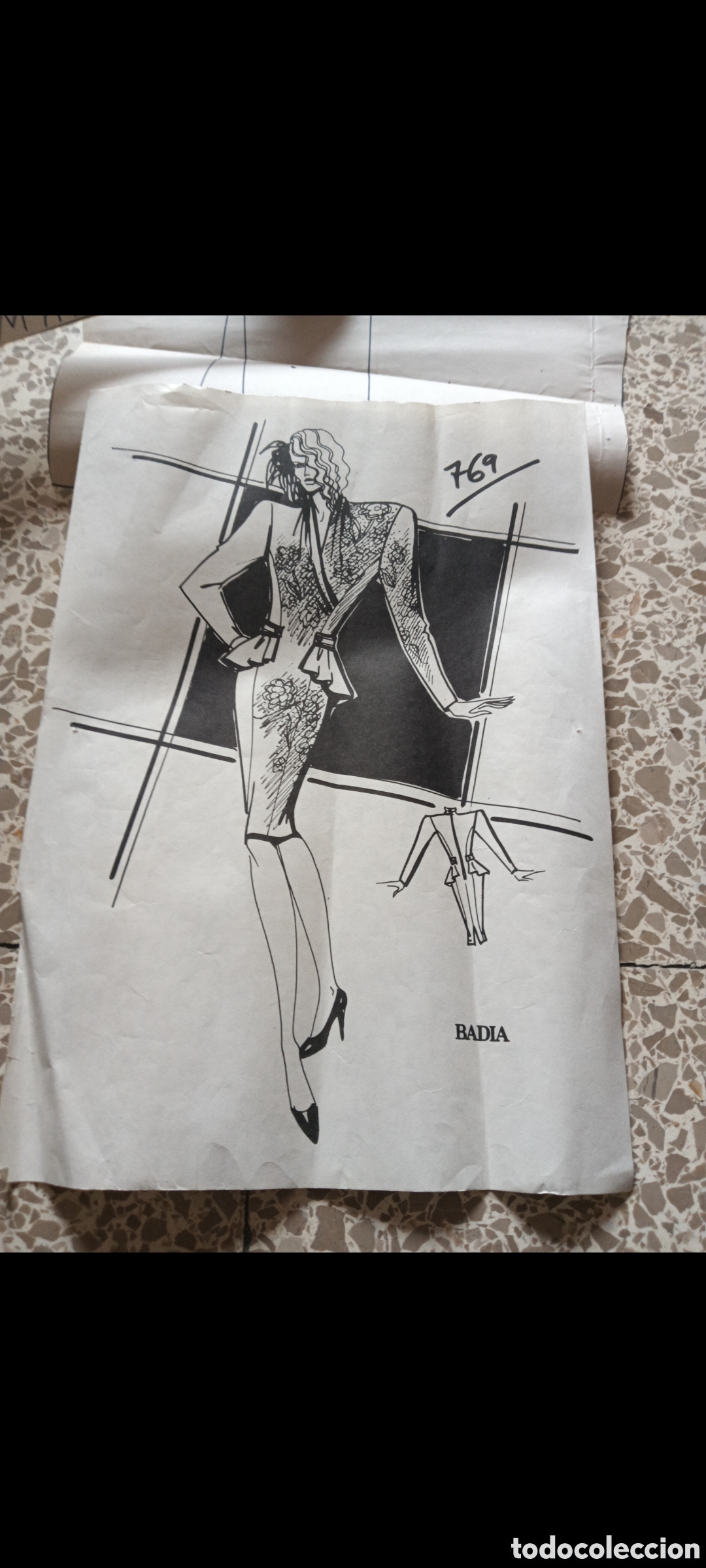 Antiguidades: Figur&iacute;n original con patrones completos &ndash; Modas Bad&iacute;a &ndash; Alta Costura Barcelona vintage