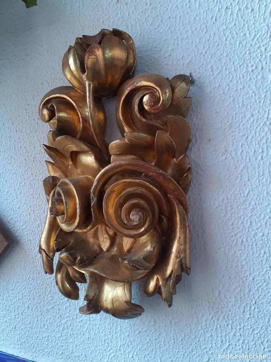 Antiguidades: fragmento de talla de madera de retablo