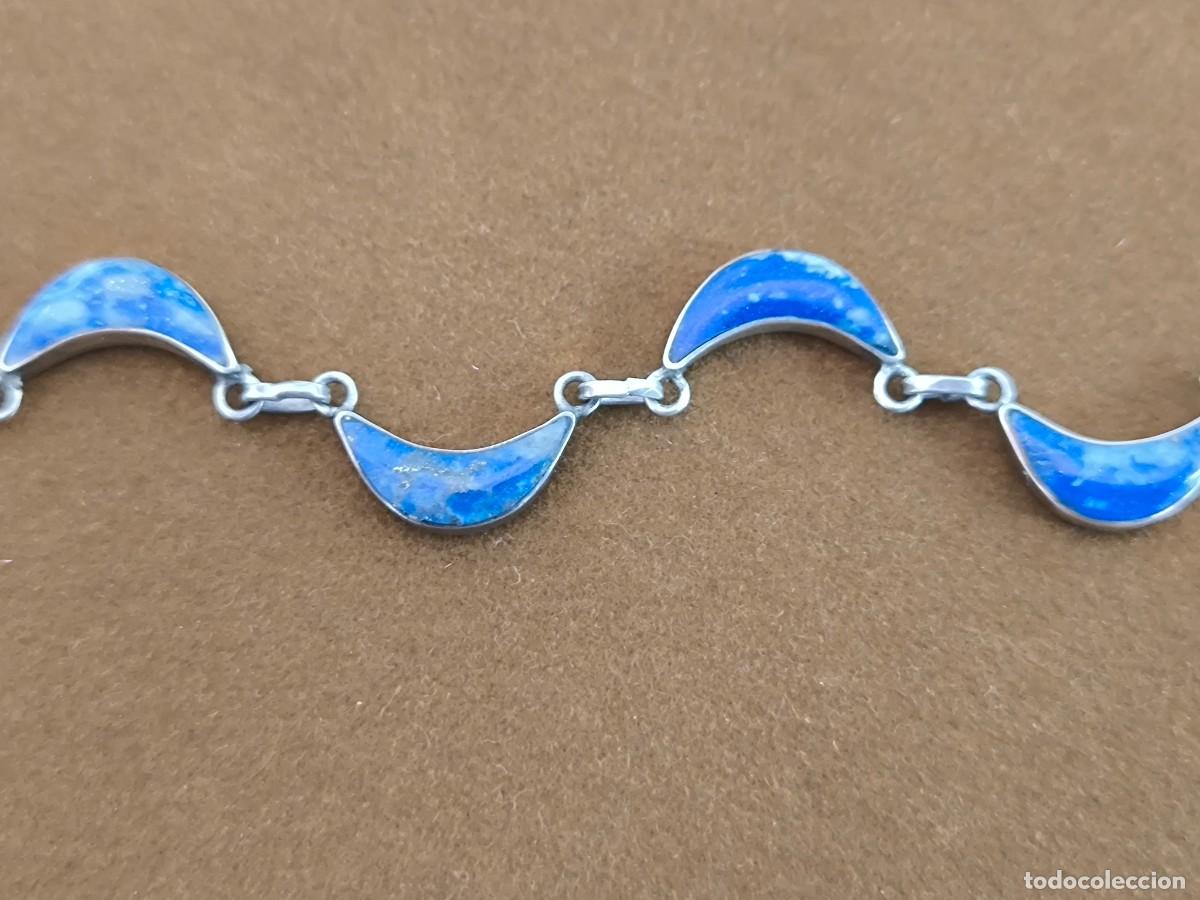 Antig&uuml;edades: PULSERA REALIZADA EN PLATA Y LAPISLAZULI - Foto 4
