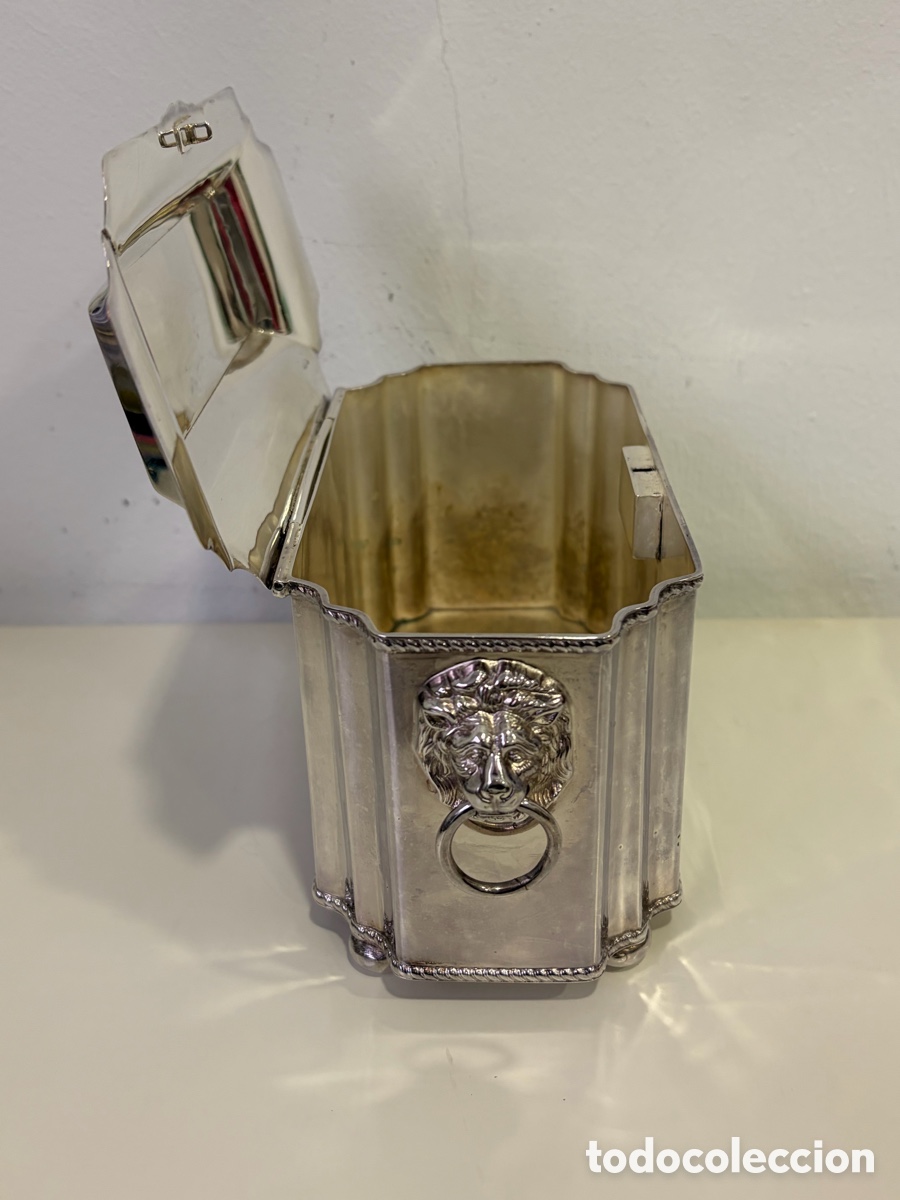 Antig&uuml;edades: Tee caddy. Silver plated. - Foto 2