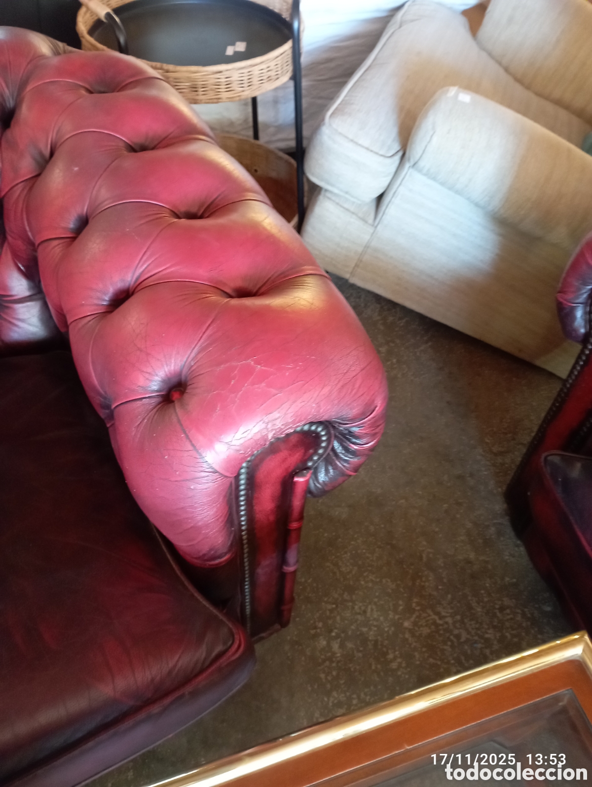 Antig&uuml;edades: Chesterfield 3+2+ mesa - Foto 8