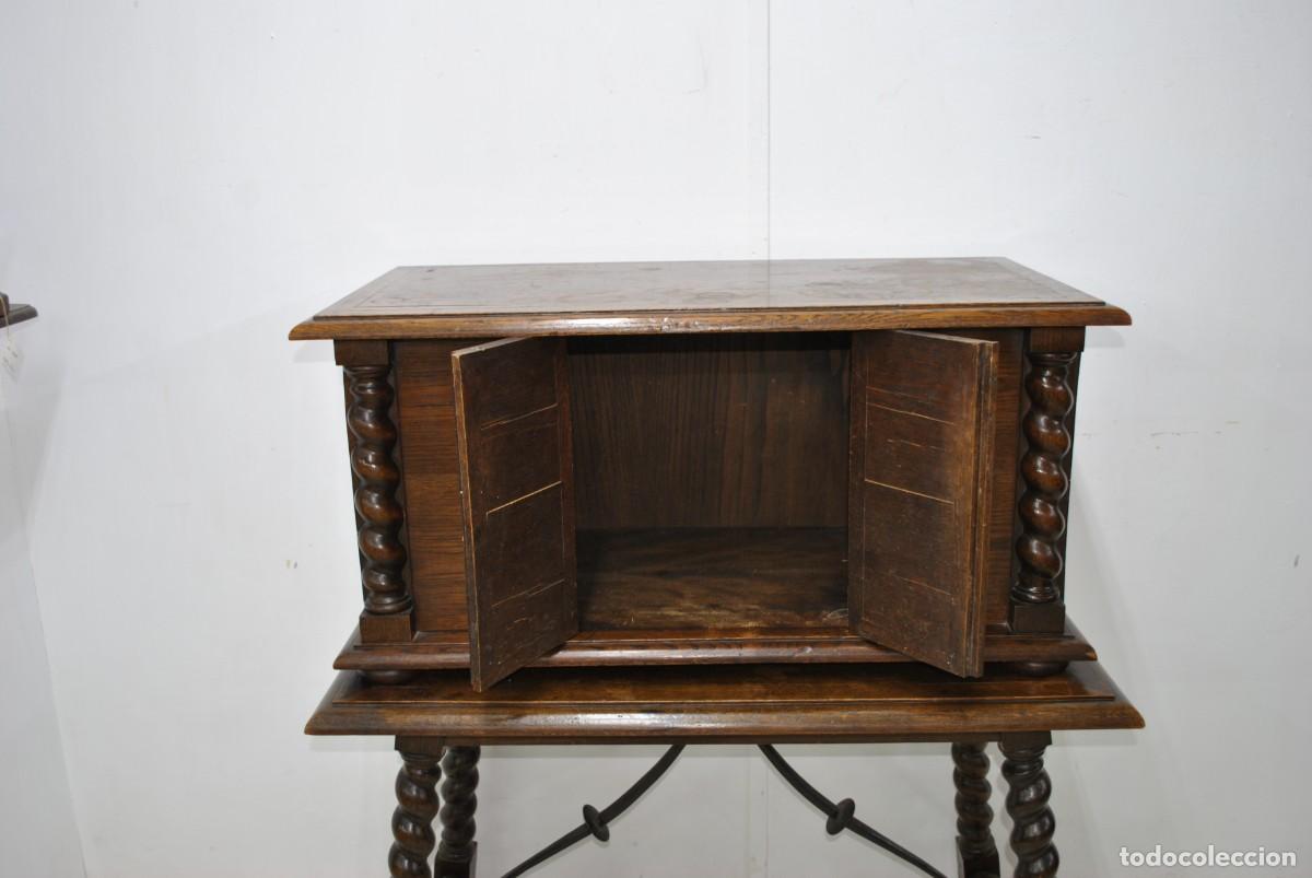 Antig&uuml;edades: BARGUE&Ntilde;O ANTIGUO DE MADERA CON MESA - Foto 6