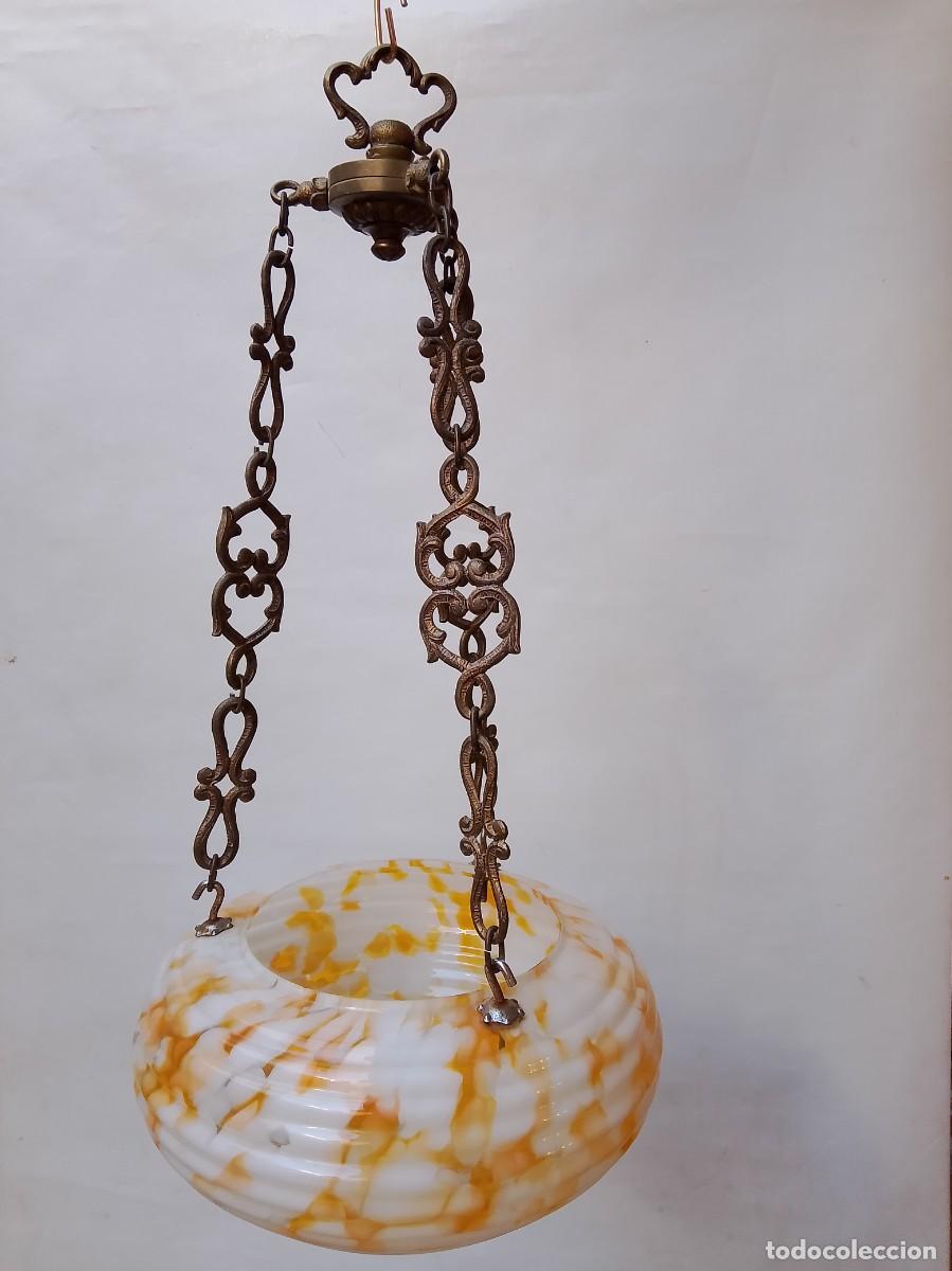 Antig&uuml;edades: colgante antiguo de iluminacion- - Foto 1