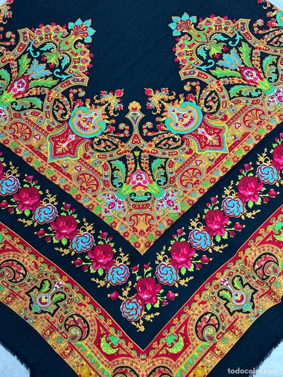 Antig&uuml;edades: GRAN PA&Ntilde;UELO ESTAMPADO. 160 CM - Foto 20