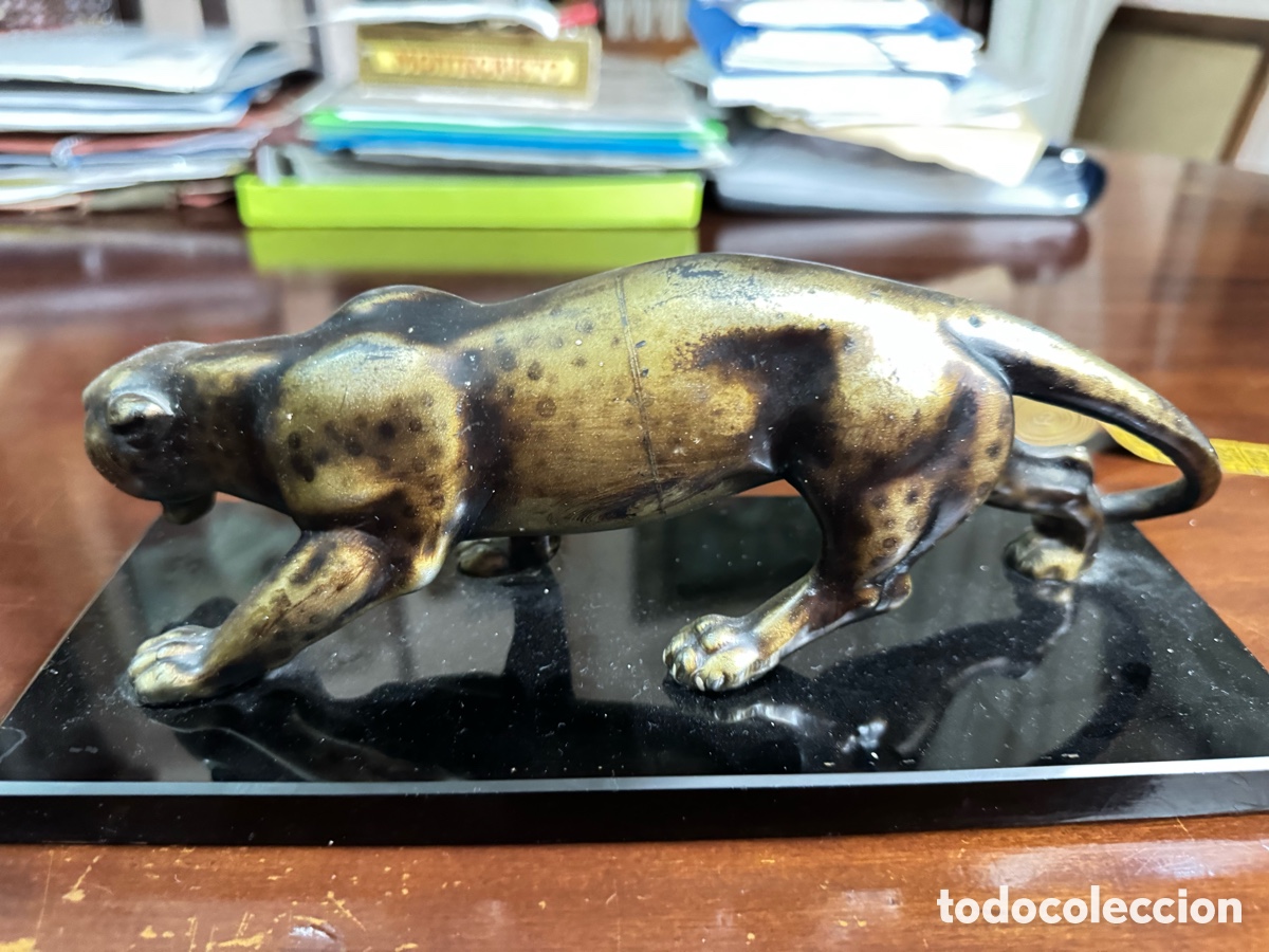 Antig&uuml;edades: Antigua pantera de bronce art d&eacute;co - Foto 7