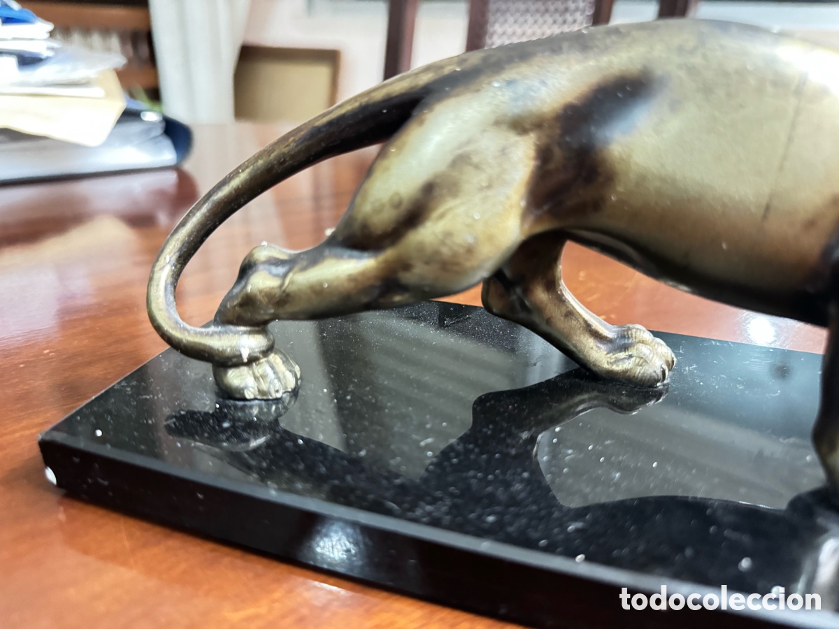 Antig&uuml;edades: Antigua pantera de bronce art d&eacute;co - Foto 14