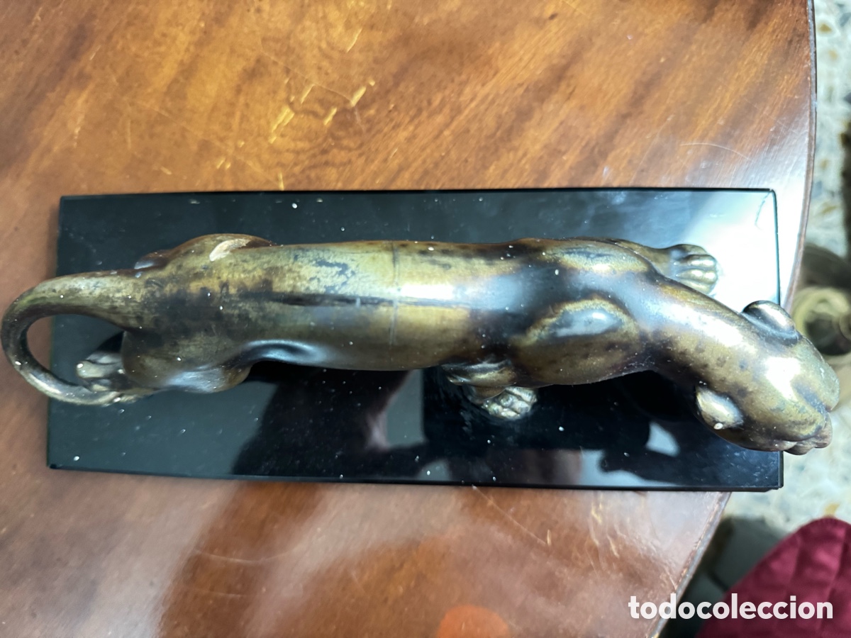 Antig&uuml;edades: Antigua pantera de bronce art d&eacute;co - Foto 16