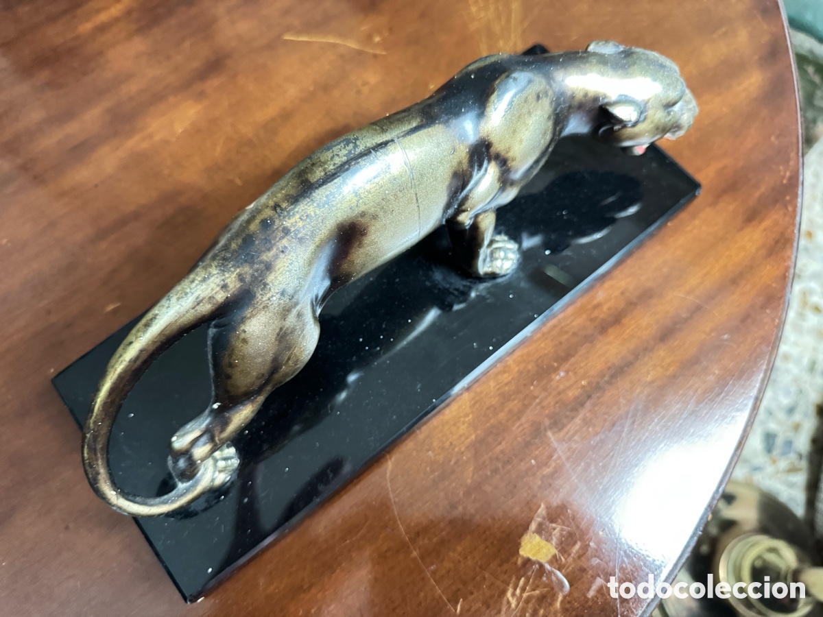 Antig&uuml;edades: Antigua pantera de bronce art d&eacute;co - Foto 17