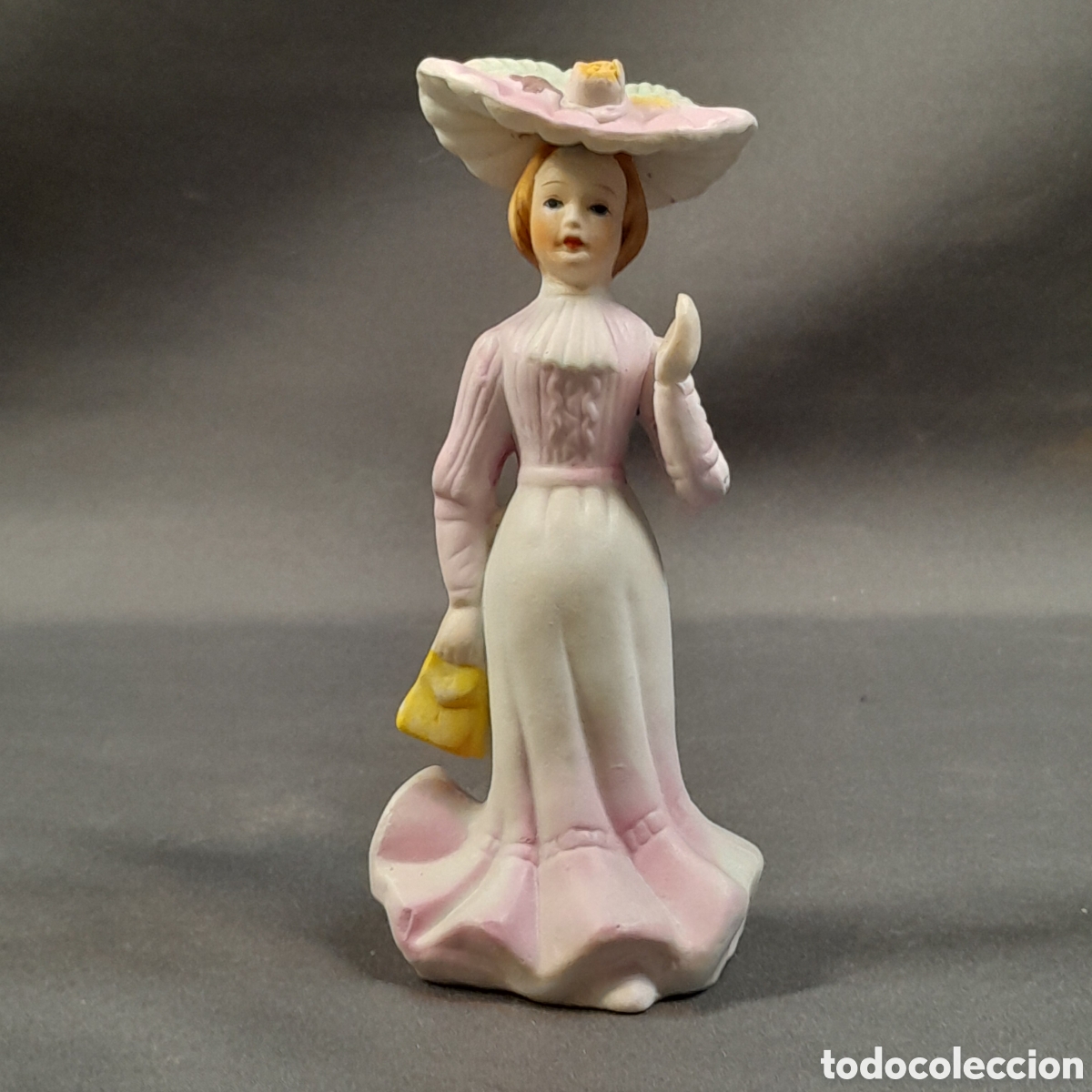 Antiguidades: FIGURA REALIZADA EN PORCELANA BISCUIT. DAMA CON SOMBRERO. 1960 CA.