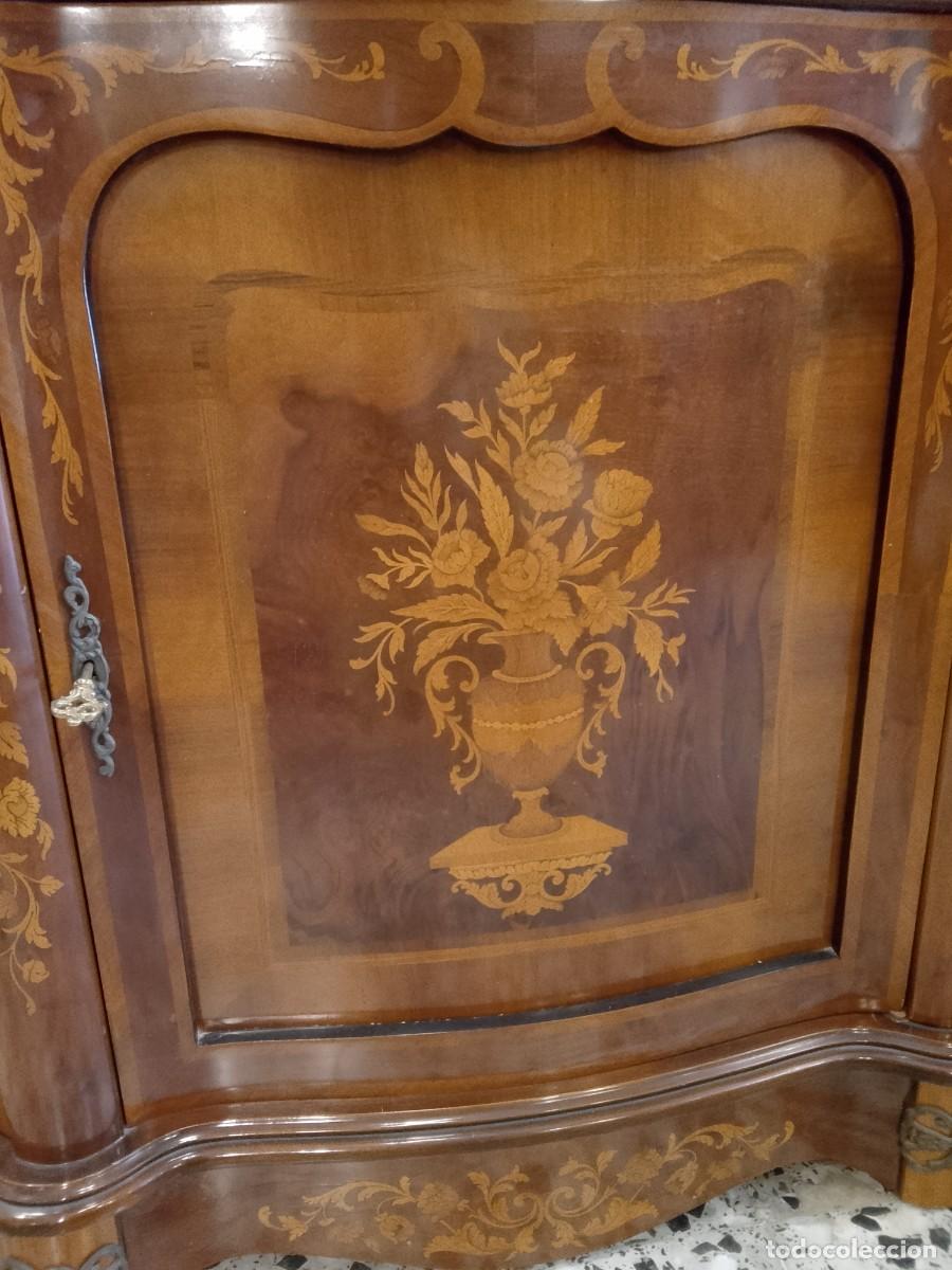 Antig&uuml;edades: VITRINA ESTILO FRANCES -MARQUETERIA - - Foto 8