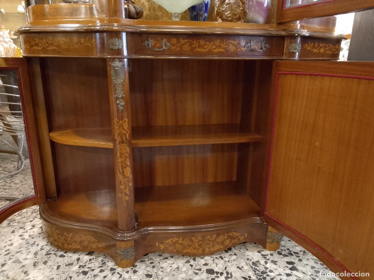 Antig&uuml;edades: VITRINA ESTILO FRANCES -MARQUETERIA - - Foto 10