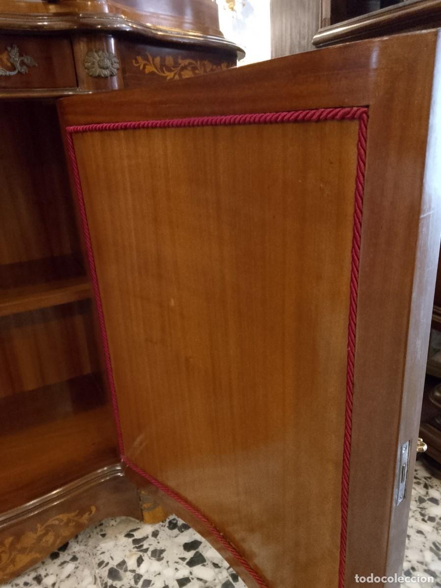 Antig&uuml;edades: VITRINA ESTILO FRANCES -MARQUETERIA - - Foto 11