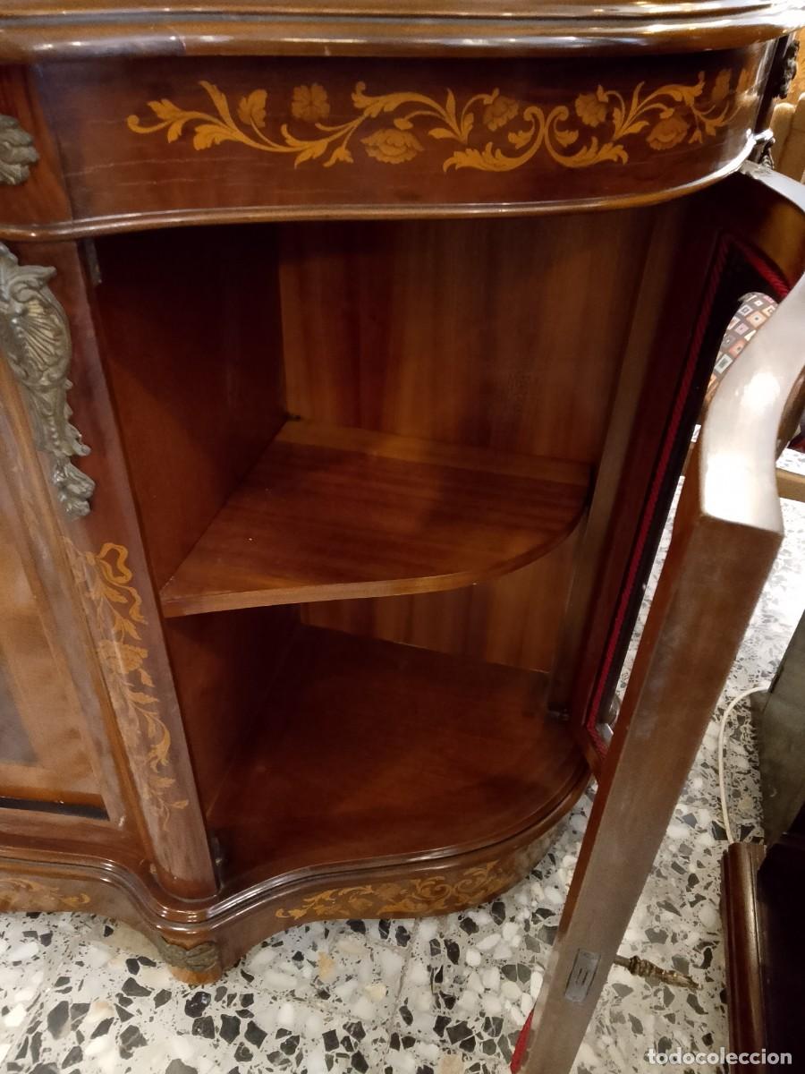 Antig&uuml;edades: VITRINA ESTILO FRANCES -MARQUETERIA - - Foto 12