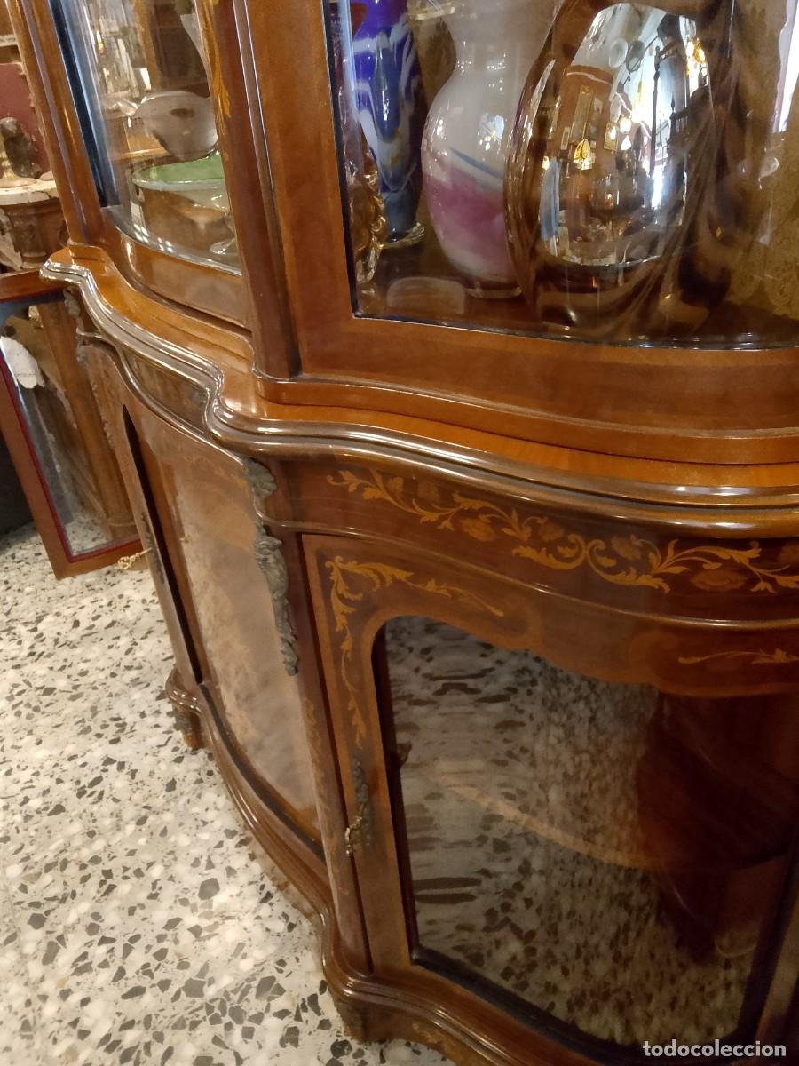 Antig&uuml;edades: VITRINA ESTILO FRANCES -MARQUETERIA - - Foto 13