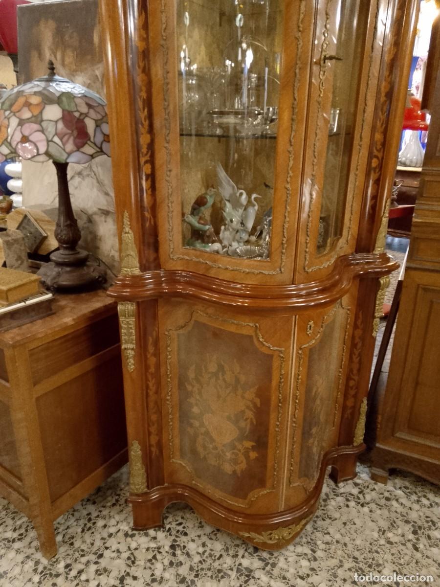 Antig&uuml;edades: vitrina esquinero frances- - Foto 2
