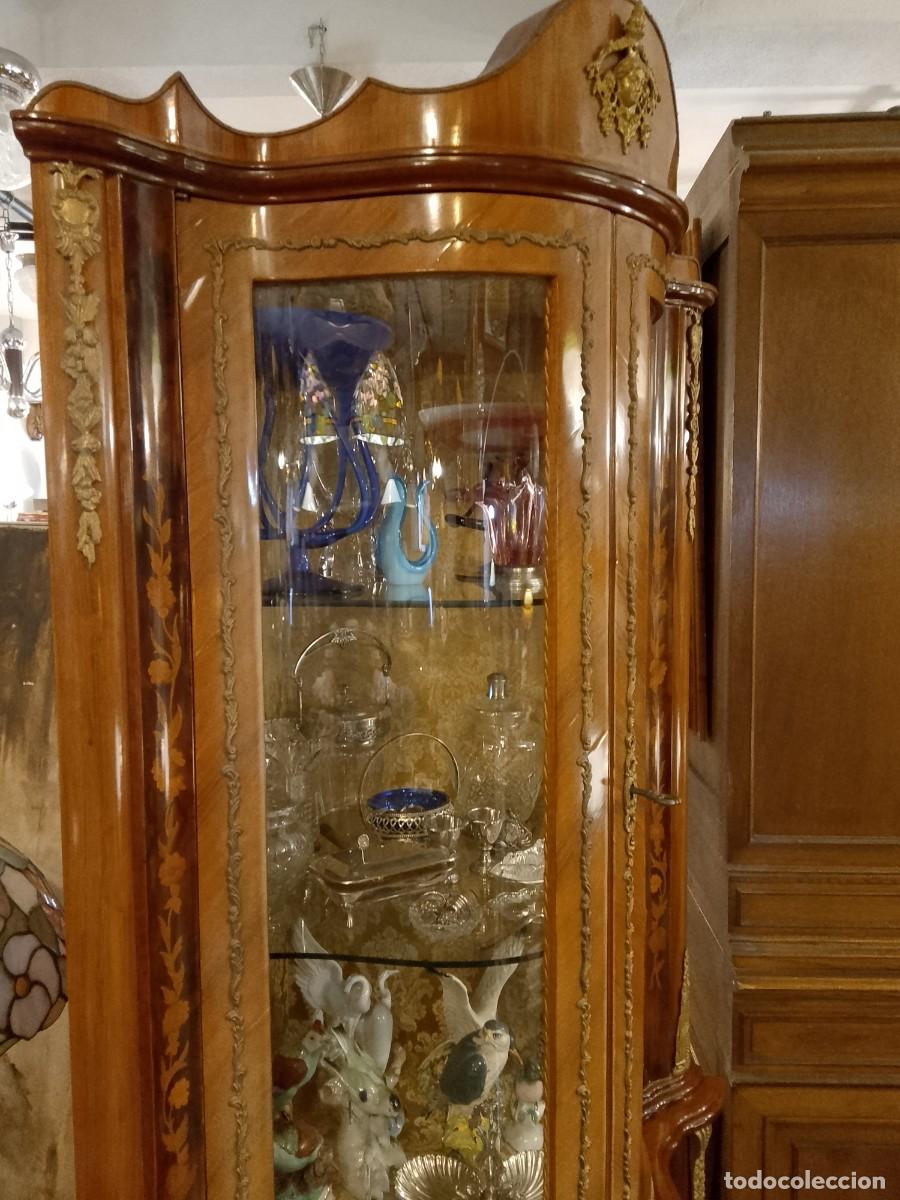Antig&uuml;edades: vitrina esquinero frances- - Foto 3