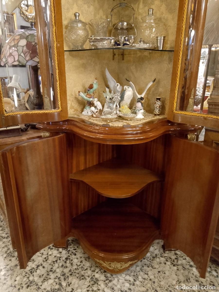 Antig&uuml;edades: vitrina esquinero frances- - Foto 11