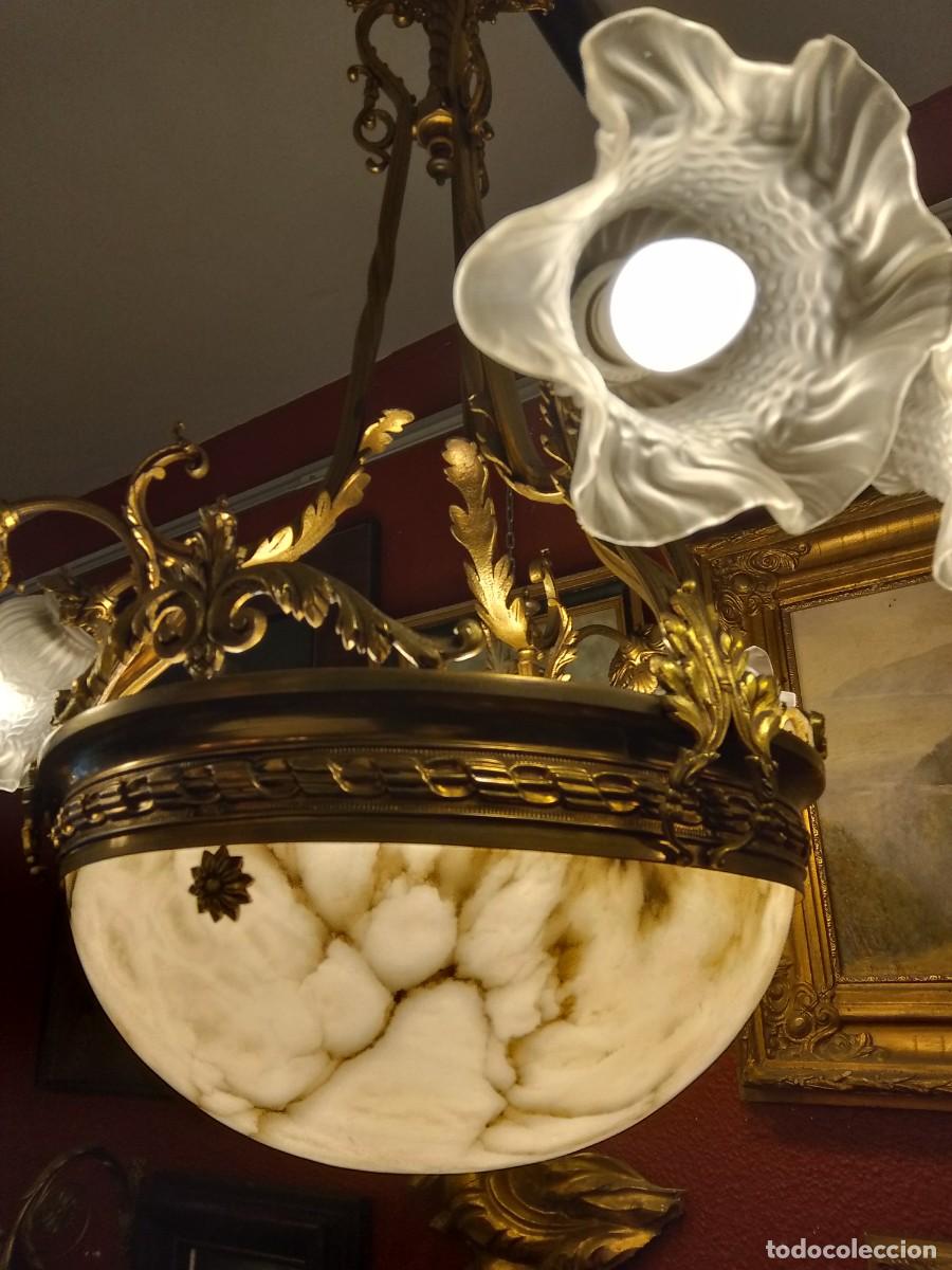 Antig&uuml;edades: lampara de techo francesa -9 luces- - Foto 2