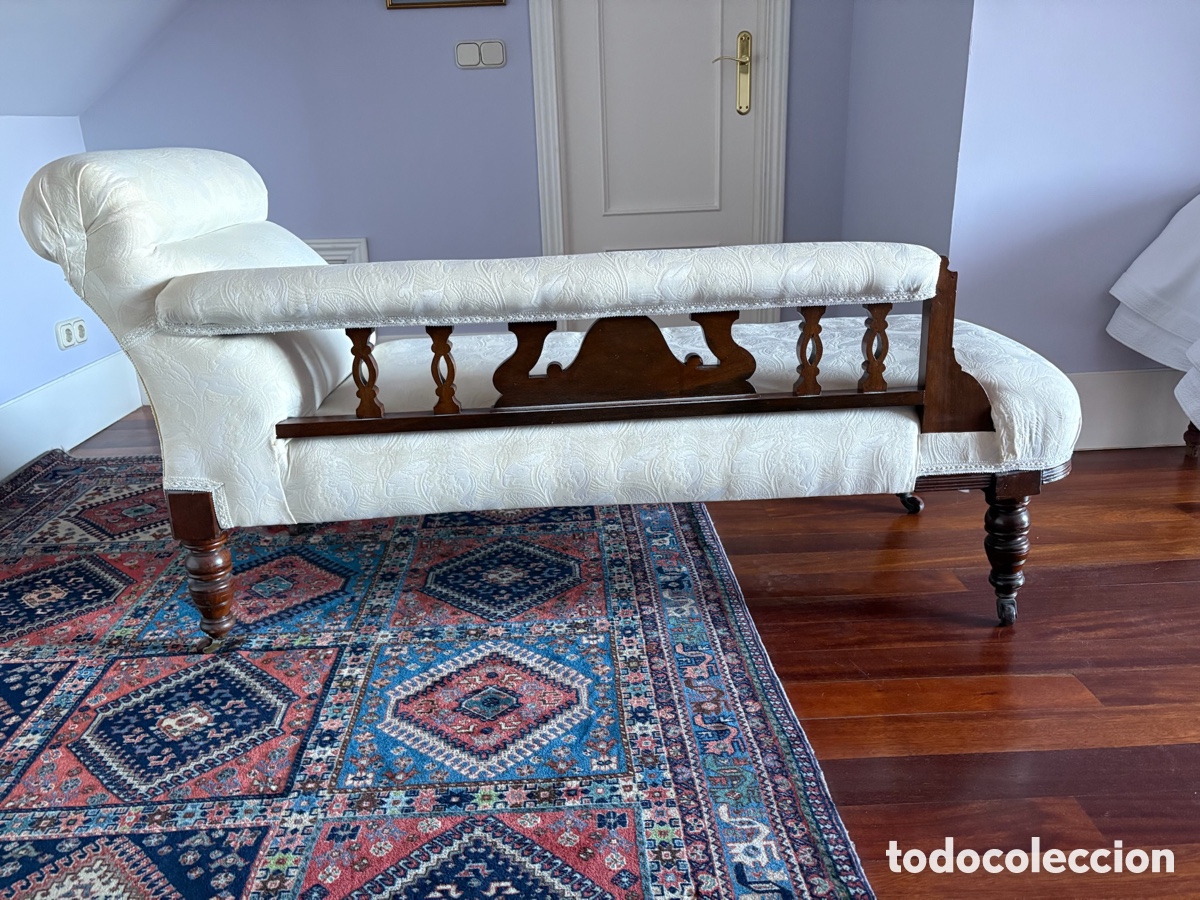 Antig&uuml;edades: Chaiselonge antigua de caoba - Foto 2