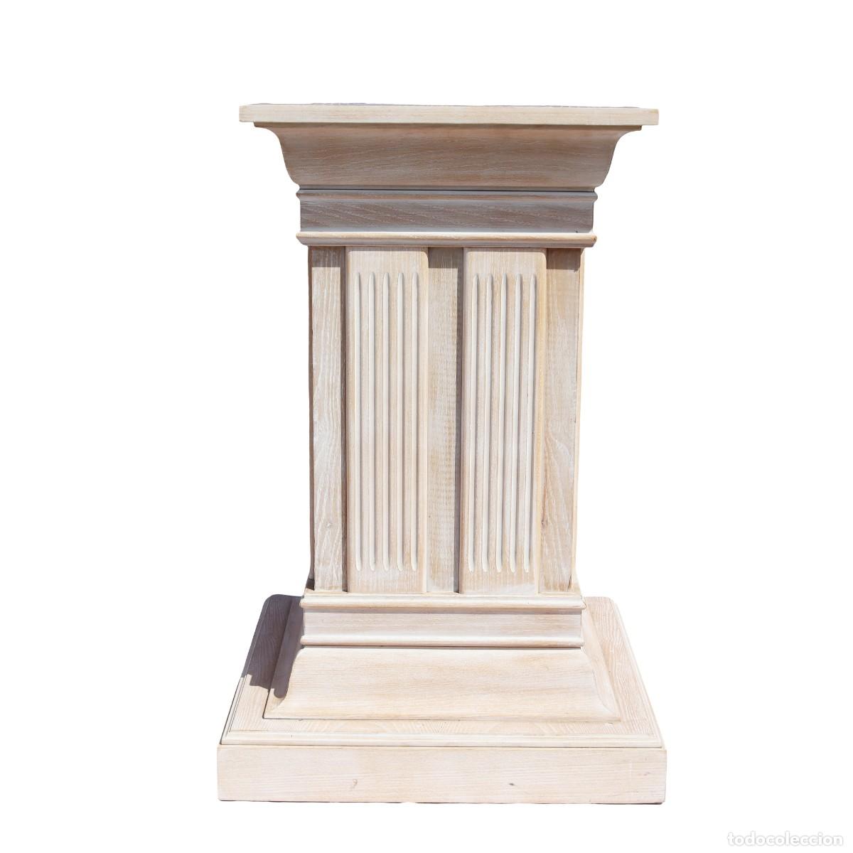 Antig&uuml;edades: Par de columnas - estilo vintage - madera maciza - Foto 6