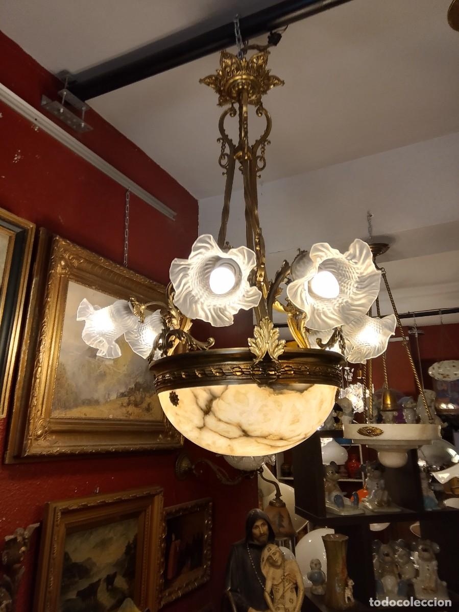 Antig&uuml;edades: lampara de techo francesa -9 luces- - Foto 1