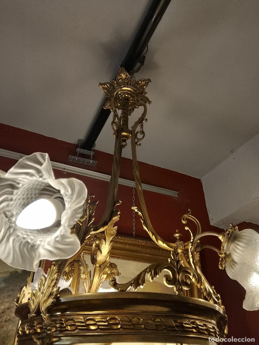 Antig&uuml;edades: lampara de techo francesa -9 luces- - Foto 9