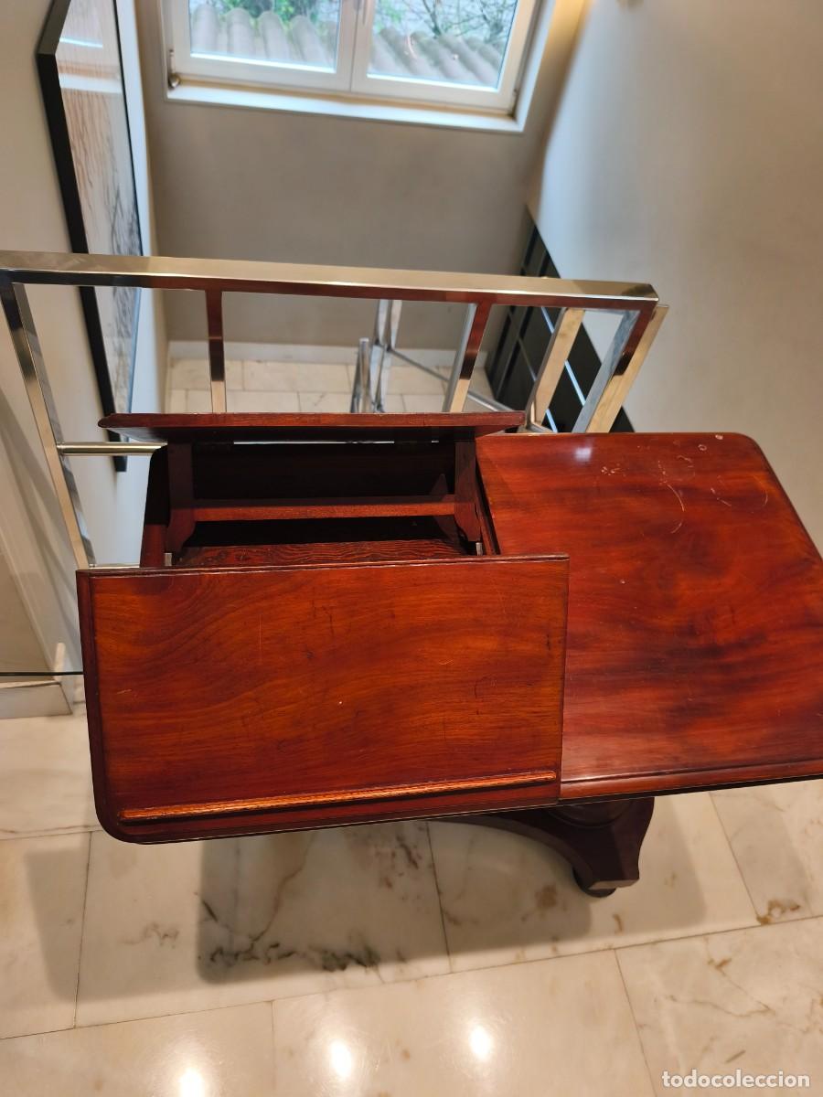 Antig&uuml;edades: Mesa auxiliar inglesa de caoba - Foto 5