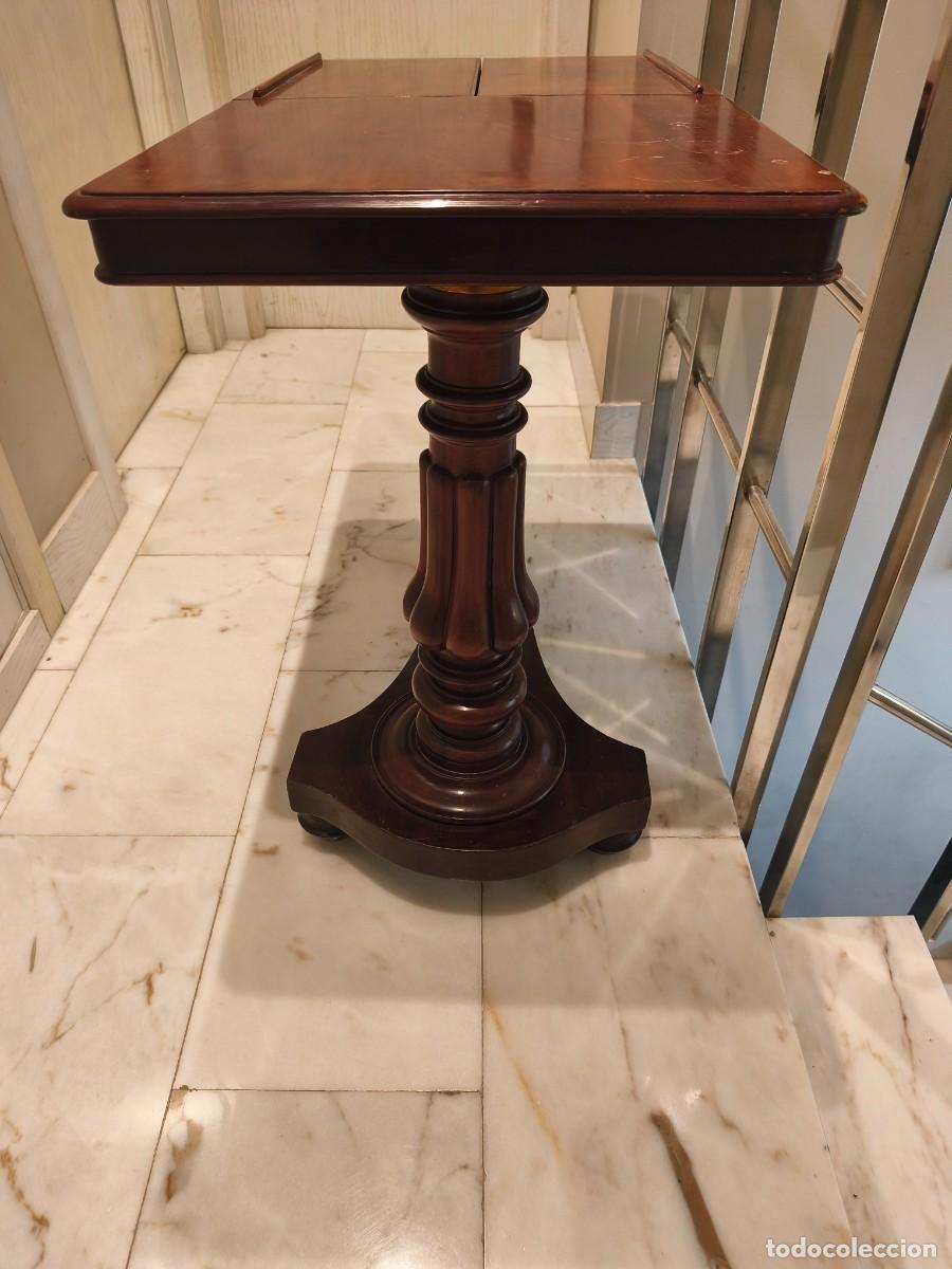 Antig&uuml;edades: Mesa auxiliar inglesa de caoba - Foto 7