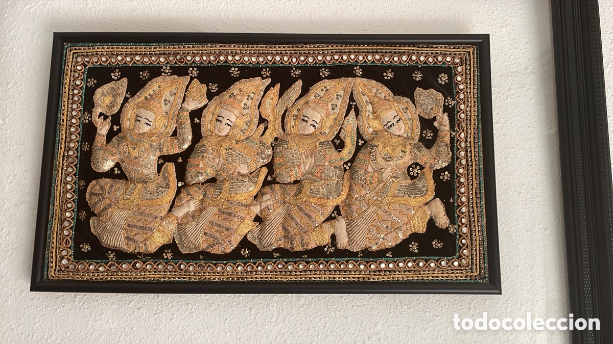 Antig&uuml;edades: Tapiz tailand&eacute;s con pedrer&iacute;a - Foto 1