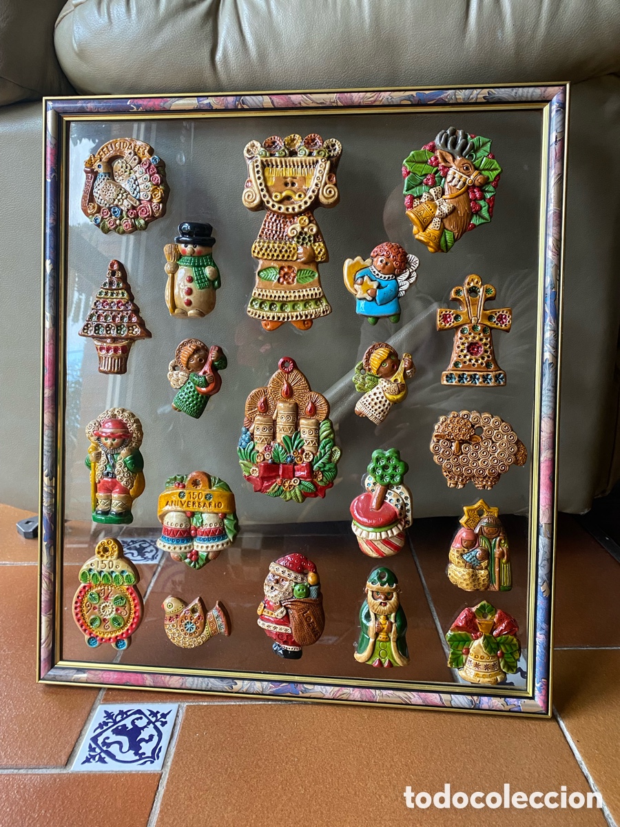 Antig&uuml;edades: Cuadro figuritas cer&aacute;mica Loewe - Foto 1