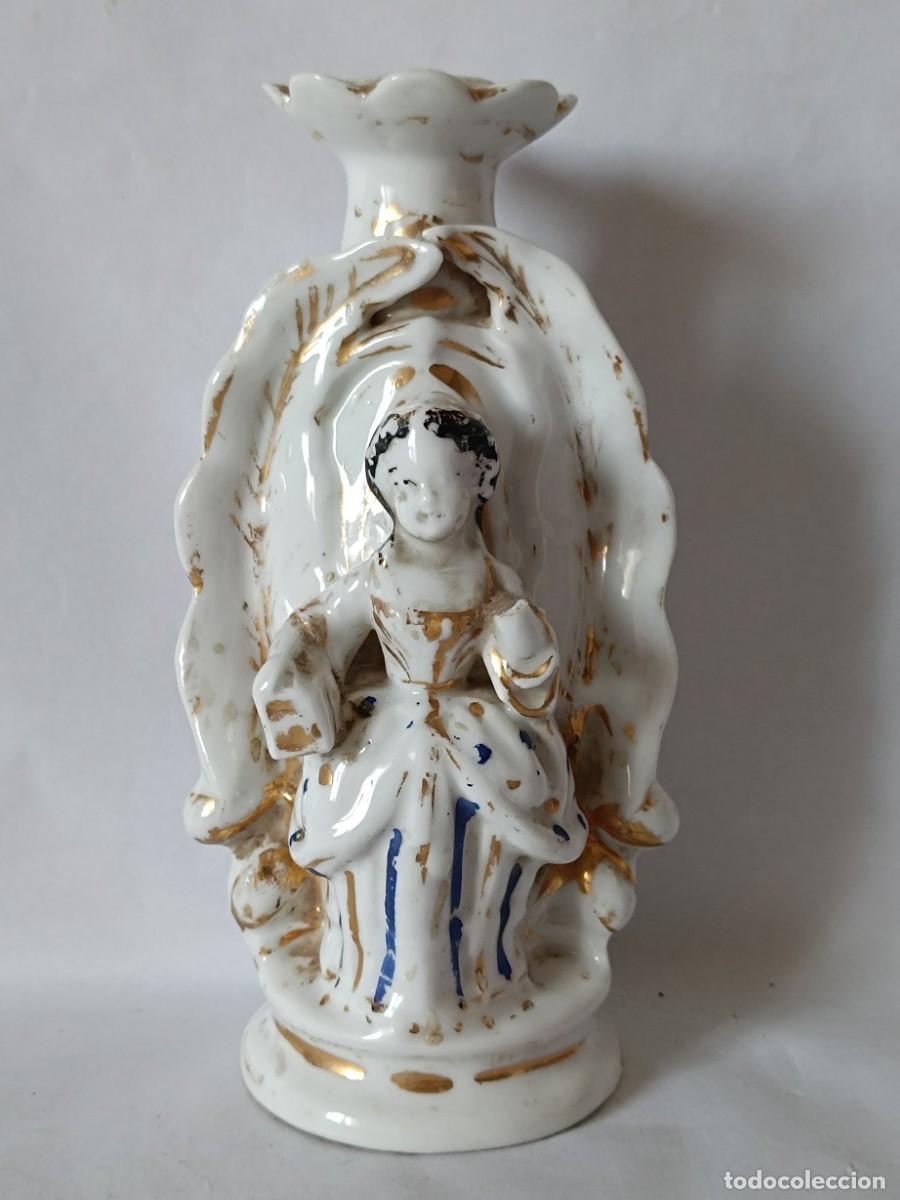 Antig&uuml;edades: Candelabro antiguo de porcelana - Foto 1