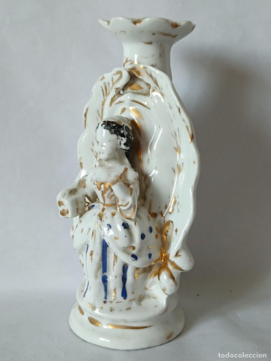 Antig&uuml;edades: Candelabro antiguo de porcelana - Foto 2