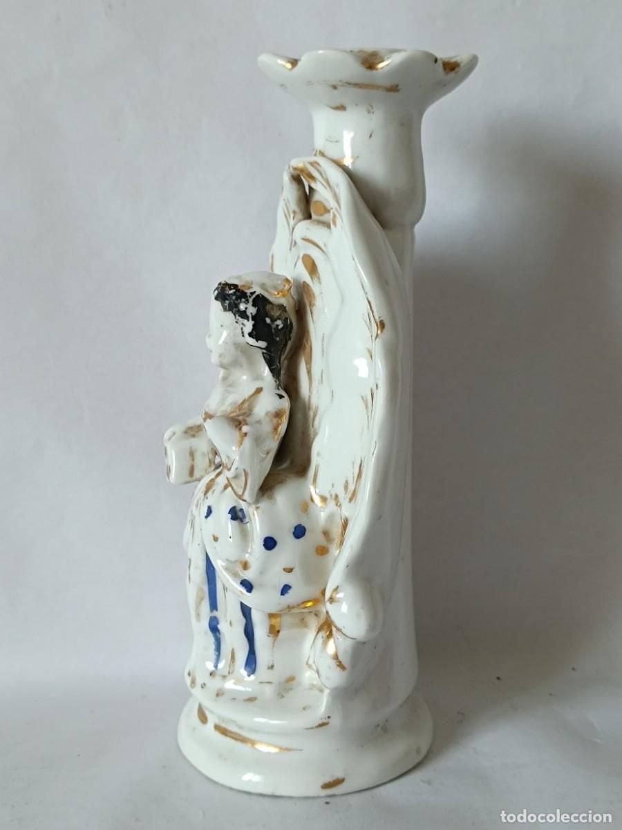 Antig&uuml;edades: Candelabro antiguo de porcelana - Foto 3