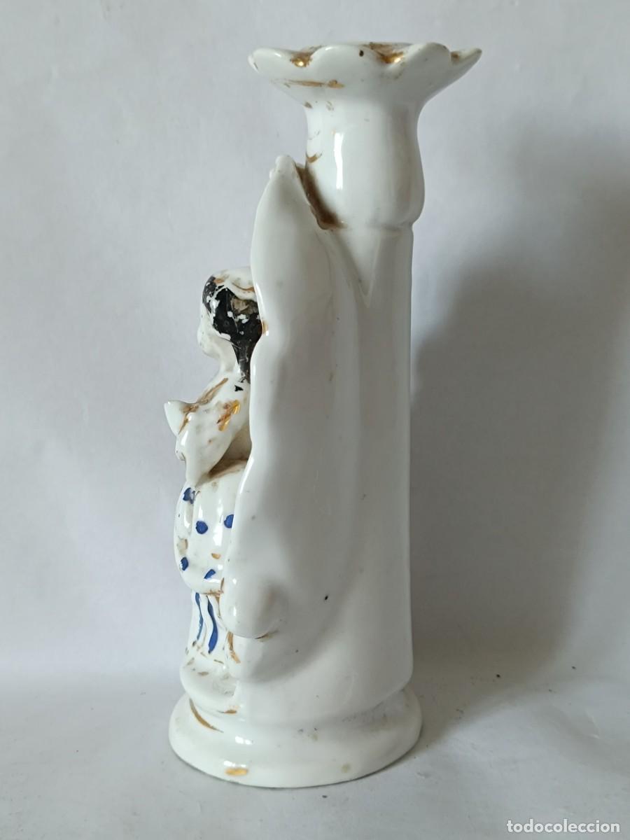 Antig&uuml;edades: Candelabro antiguo de porcelana - Foto 4