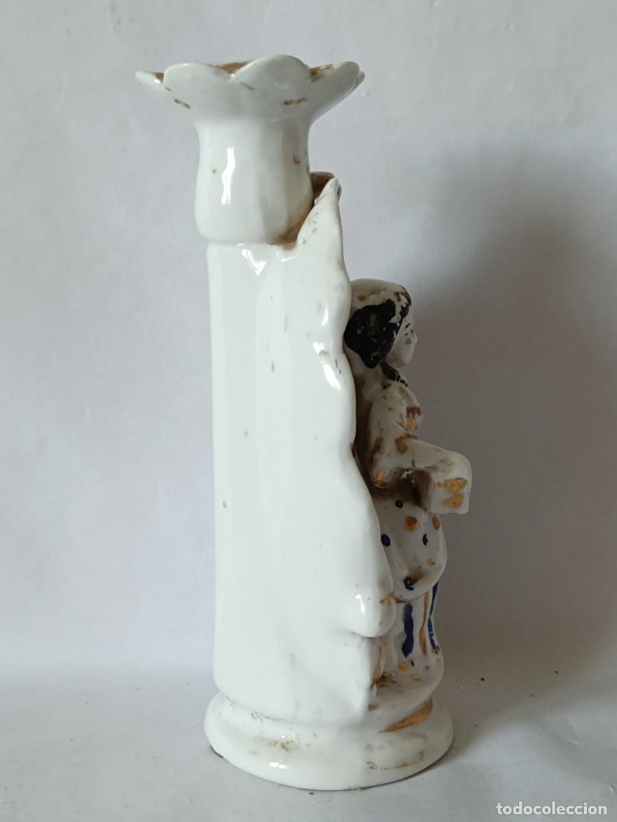 Antig&uuml;edades: Candelabro antiguo de porcelana - Foto 8